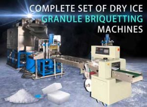 Complete set of dry ice granule briquetting machines