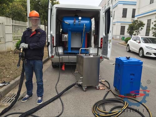 Commercial dry ice cleaning machine